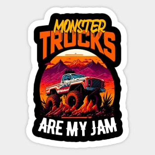 Monster Truck are my Jam Funny Sticker